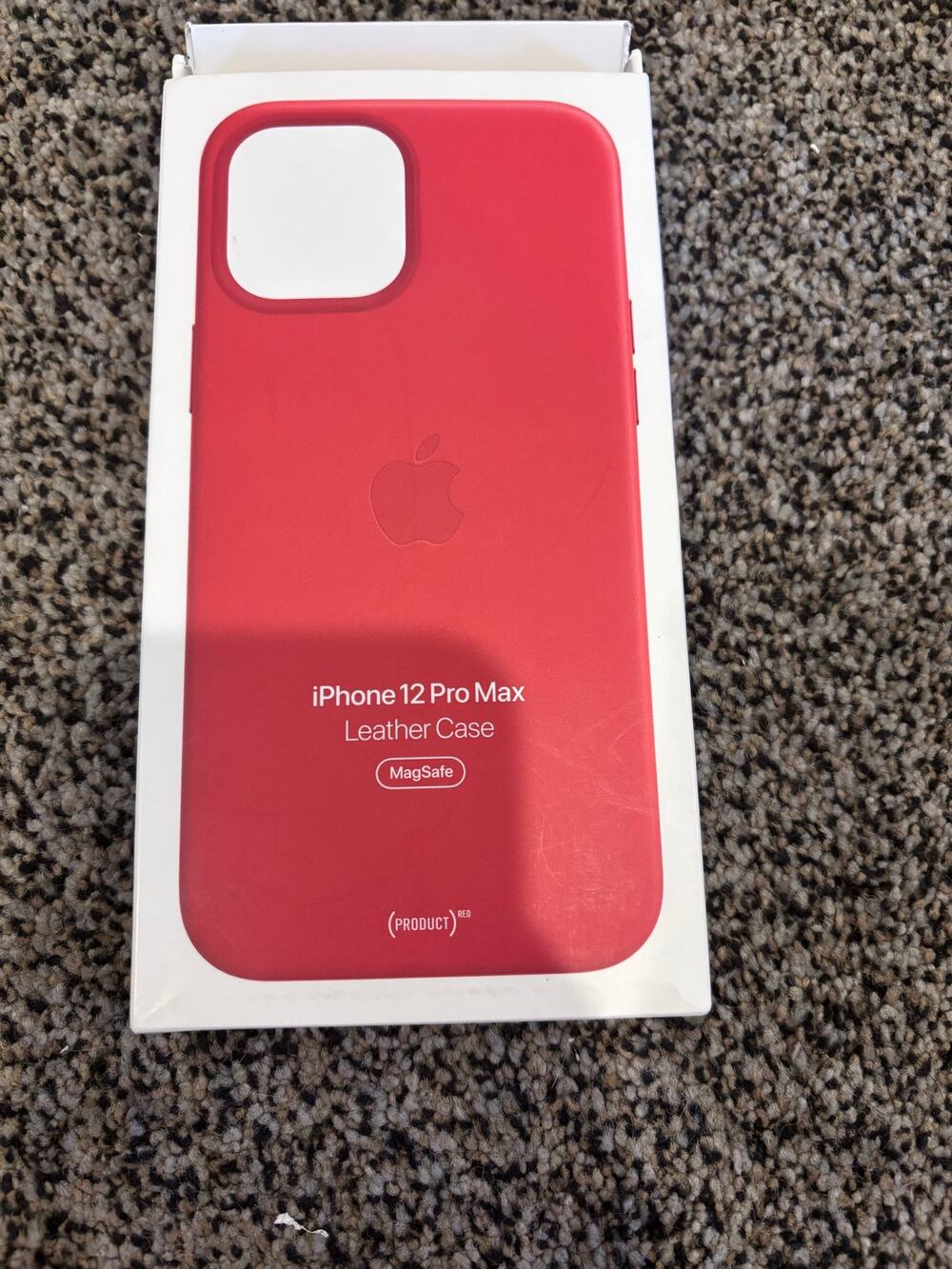 Authentic Apple iPhone 12 Pro Max Leather Case w/ MagSafe PRODUCT(RED)